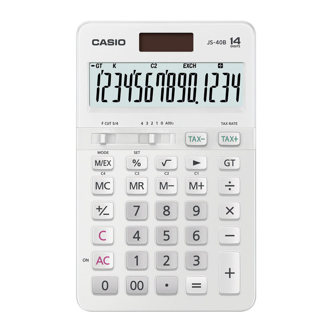 CASIO 卡西歐 一般計算機, JS-40B, 白色, 1個