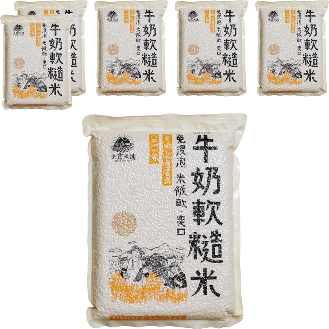大倉米鋪 牛奶軟糙米, 2.5kg, 6包