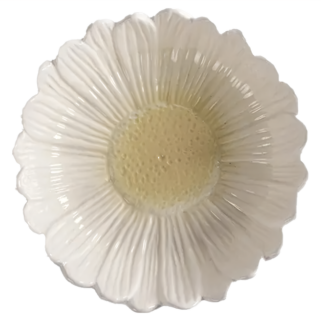 sagaform Dagny 花朵深盤 瑞典設計 白雲石材質, 白色, 1個