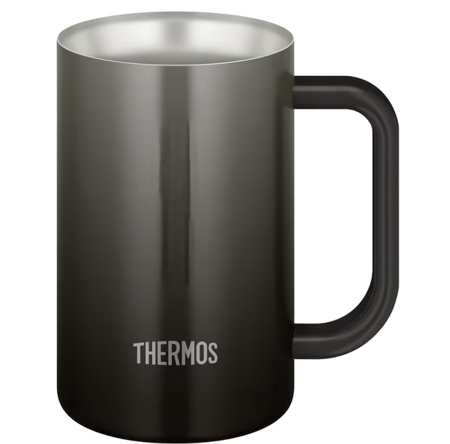 THERMOS 膳魔師 不銹鋼冰沁馬克杯 600ml, 黑色, 1個