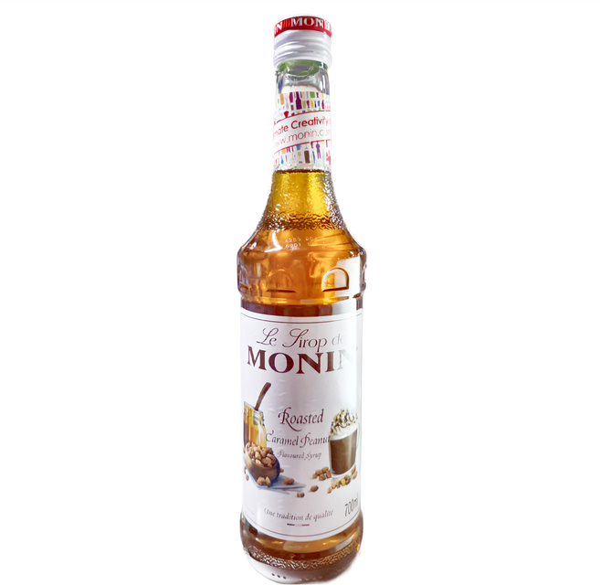 MONIN 莫寧 烤焦糖花生風味糖漿, 700ml, 1瓶