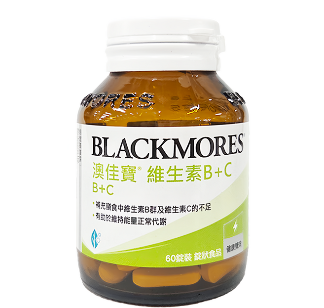 BLACKMORES 澳佳寶 維生素B+C, 60錠, 1罐