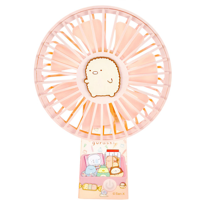 AIRMATE 艾美特 USB垂直翻轉充電手持風扇 角落小夥伴款 前網可拆卸 三檔風力調節 充電4小時, S-TF-U901, 粉紅色