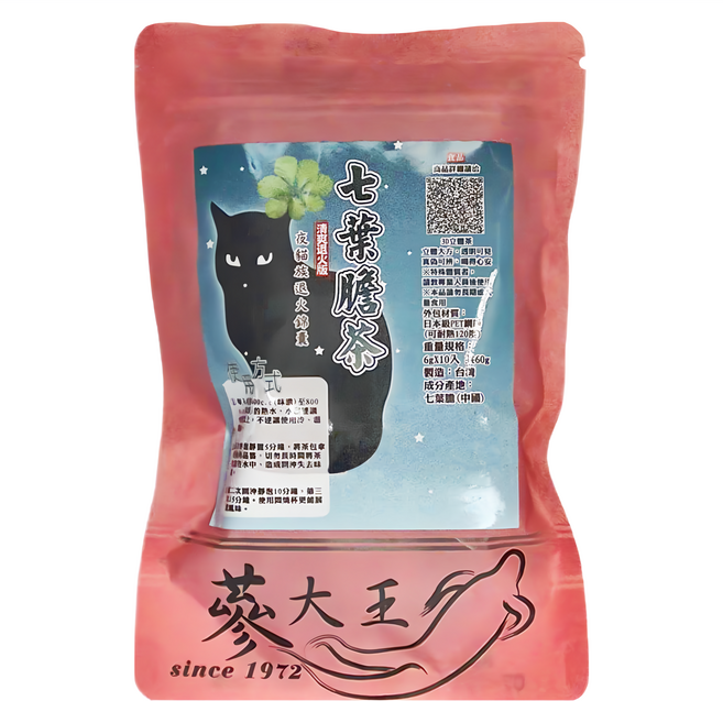 蔘大王 生機七葉膽茶, 6g, 10包, 1袋