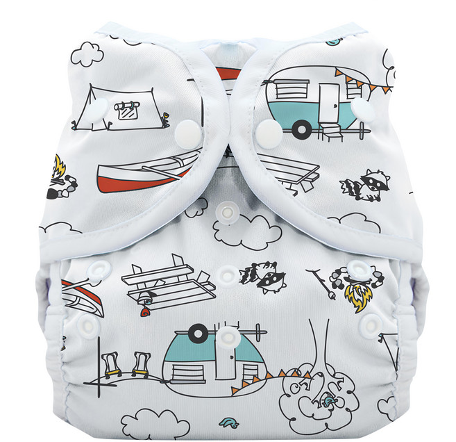 THiRSTiES 壓扣防水尿布兜, Happy Camper, 1件