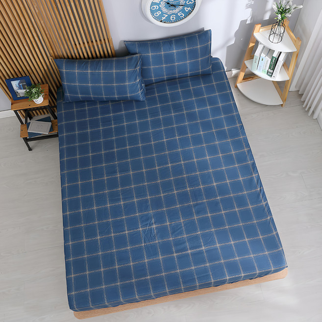 Ishur 伊舒爾 雲絲棉床包枕套組 床包 + 枕套 2個