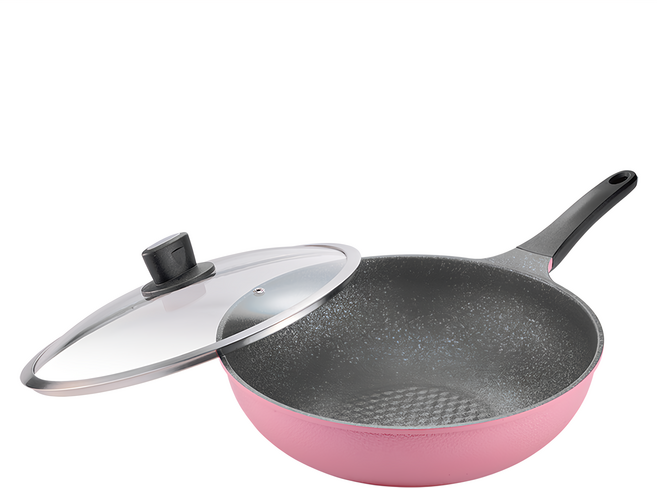 PLUS PERFECT 理想 韓國晶鑽不沾炒鍋 附蓋, 30cm, 1個