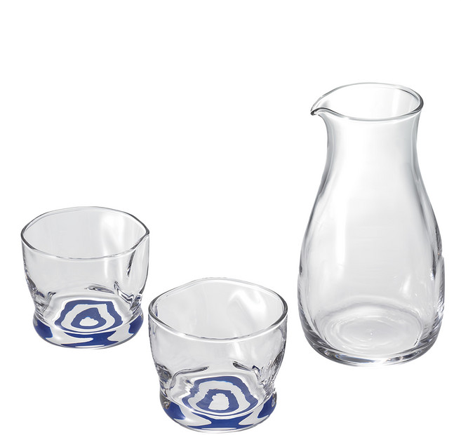 ADERIA 日本蛇目清酒壺杯3件組, 1組, 清酒壺 + 杯