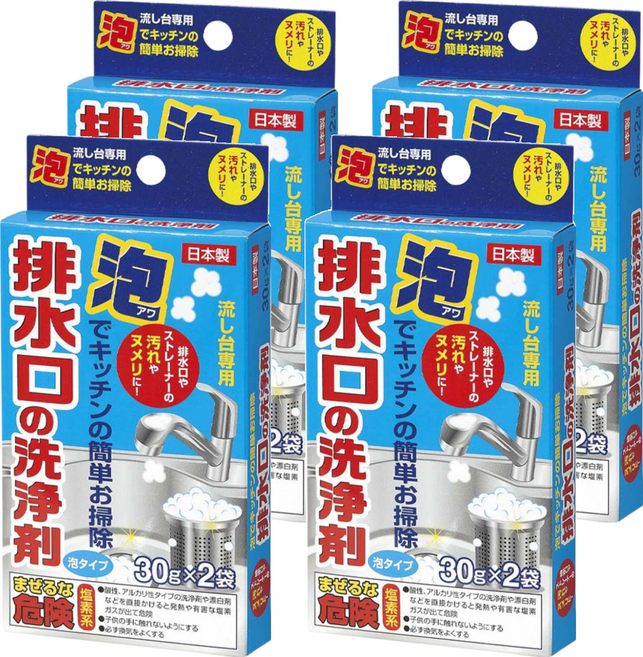 Taguchi 排水口清潔劑, 60g, 4盒