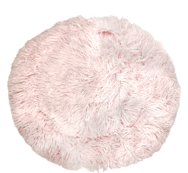 寵物用圓形毛窩, 淺粉色, 1個