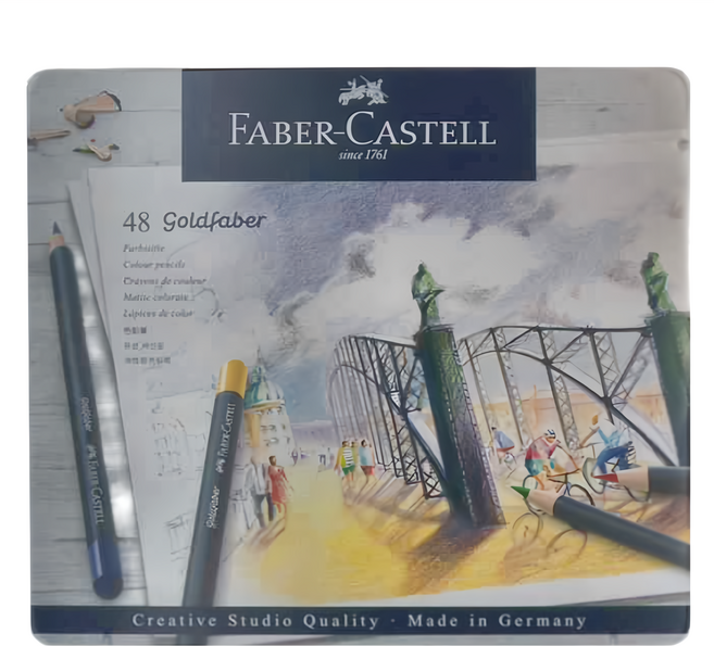 FABER-CASTELL 輝柏 GOLDFABER油性色鉛, 48色, 1組