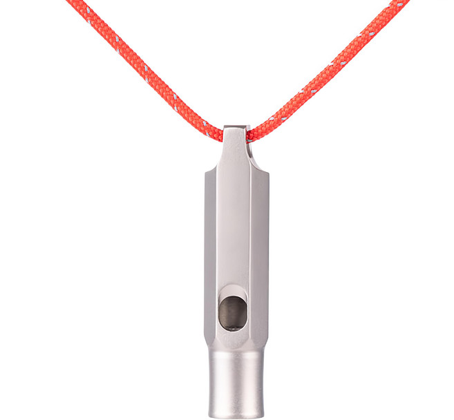 TEMPEST 純鈦求生口哨 A款, 1個, 鈦本色