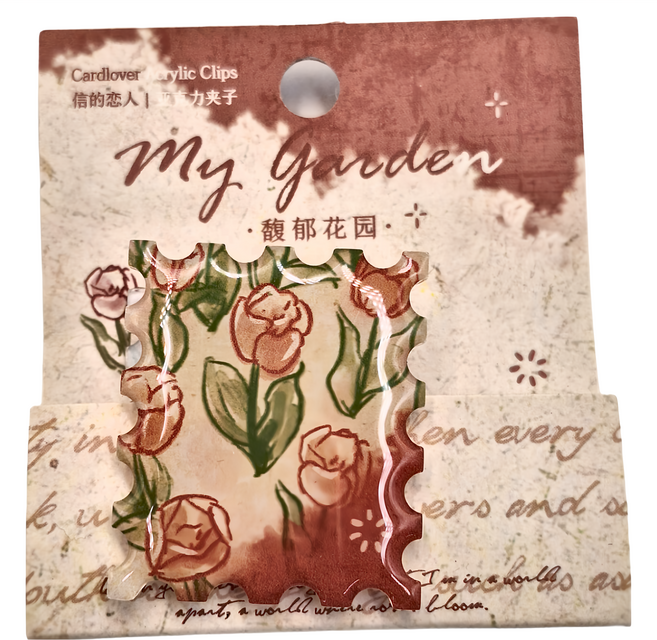 CARD LOVER 信的戀人 壓克力夾子 馥郁花園, 3個, 1組