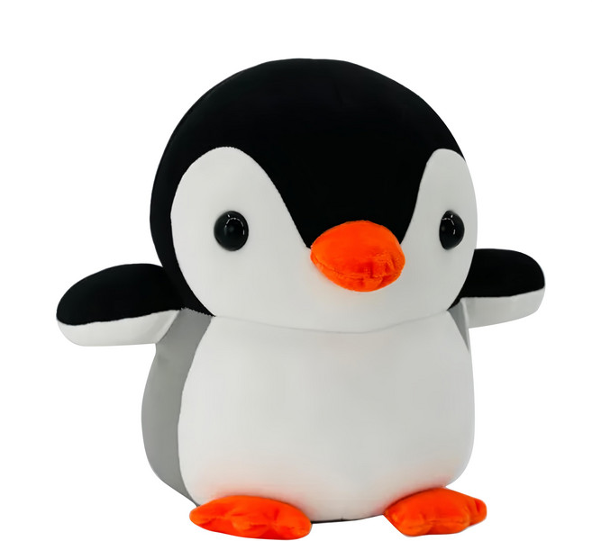 AllBeMine 歐比邁 12吋 新款萊卡企鵝玩偶, 灰色, 1個