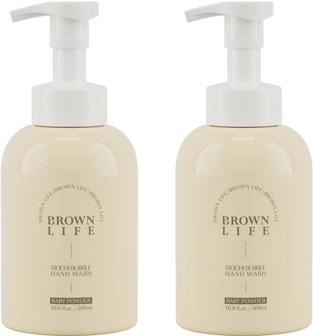 Brown Life 泡沫洗手乳 Baby Powder 香味 500ml, 2瓶