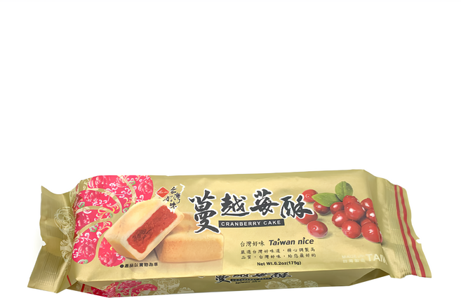 長松食品 蔓越莓酥 台灣好味 好味道好口感 精心調製高品質, 175g, 1包