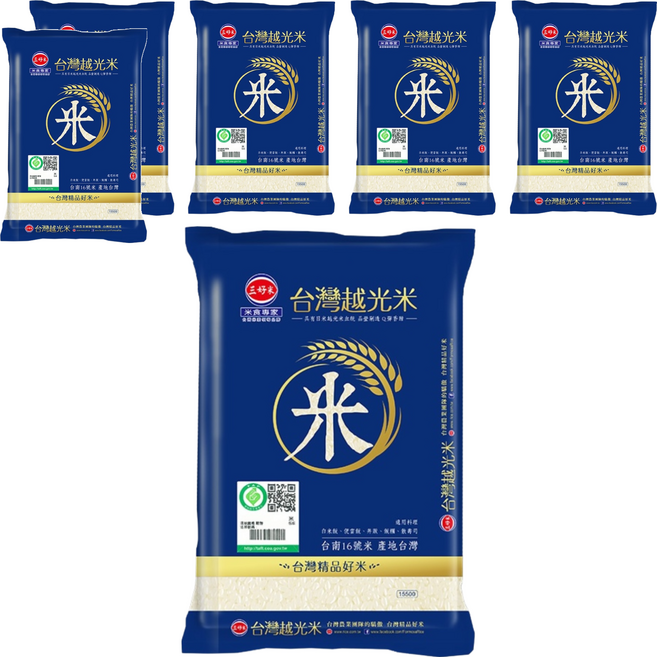 三好米 履歷台灣越光米, CNS一等, 1.5kg, 6包