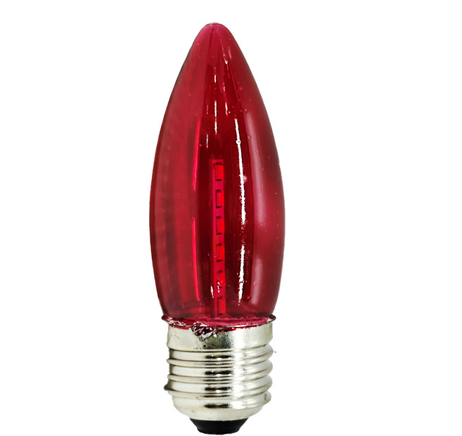 LED燈泡 大尖型 E27, 紅光, 1個