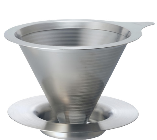 HARIO V60 免濾紙02金屬濾杯 DMD-02-HSV 1-4杯, 金屬濾杯, 1個