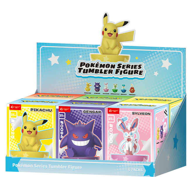 PoKeMoN 寶可夢 台灣公司貨 排排坐不倒翁系列公仔6件組, 1組