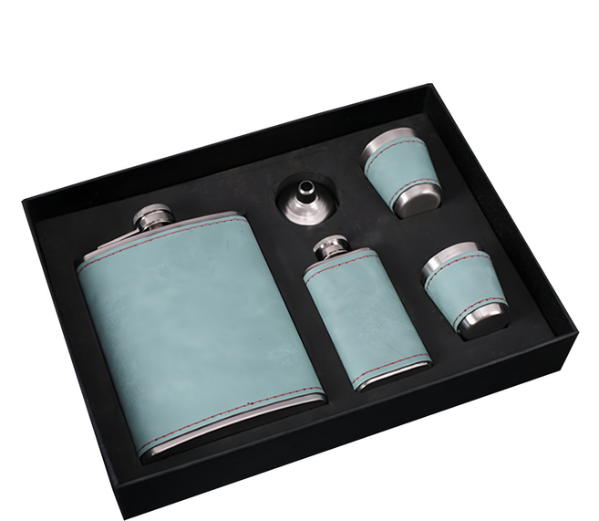 隨身酒壺 禮盒五件組, 隨身酒壺 + 小酒杯 + 漏斗, 1組