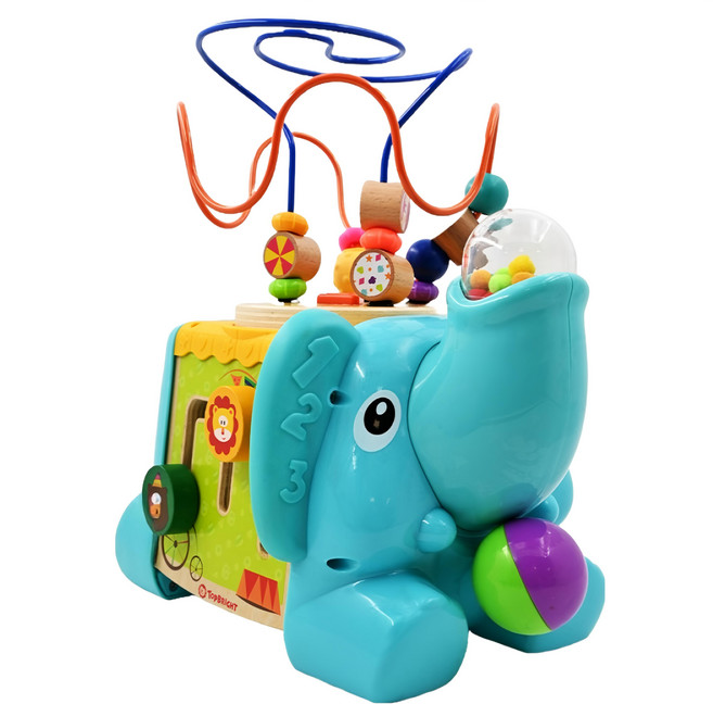 ToP BRIGHT 特寶兒 大象馬戲團繞珠台 18個月以上, 1組, 藍色