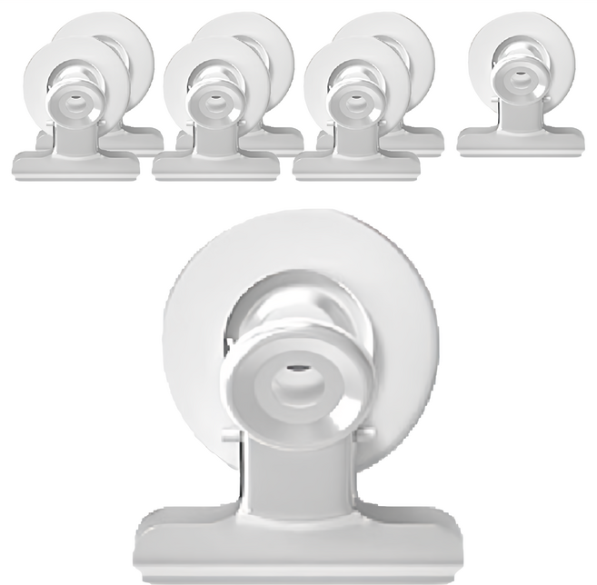 小麥購物 冰箱磁鐵夾 G245 14g, 8個, 白色