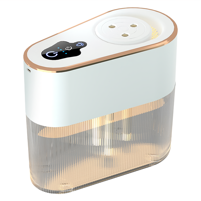 ANTIAN USB充電式三孔大霧量補水加濕器, 象牙白