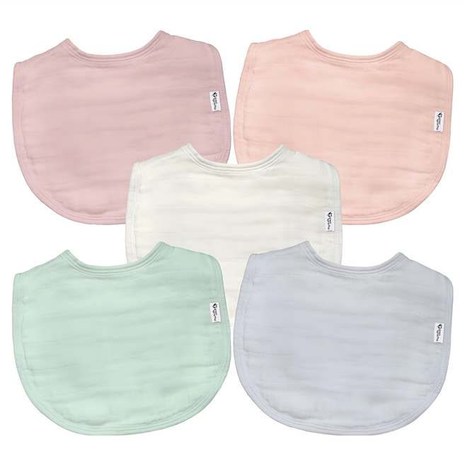 green sprouts 小綠芽 100%有機棉 4層吸水細紗布口水巾 5件組