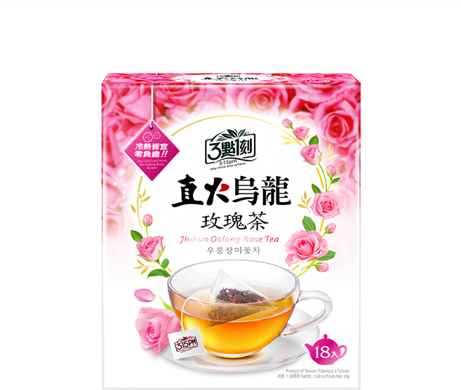 3點1刻 直火烏龍 玫瑰茶, 2.5g, 18包, 1盒