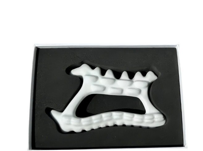 A&R 韓版陶瓷刮痧板禮盒款 12.8 x 8.3 x 2cm, 1盒, B款 白魚骨
