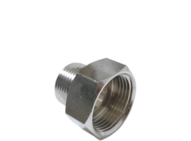 新多多小舖 一吋轉六分接頭 2個一組 水管轉換接頭 DIY五金配件 長:3.4cm 內牙直徑:3.05cm 外牙直徑:2.6cm, 1組