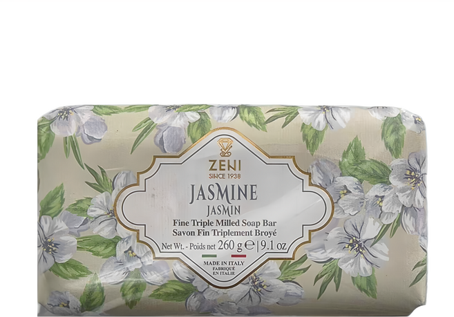 ZENI 義大利植物萃取三重研磨香皂 茉莉花, 260g, 1個