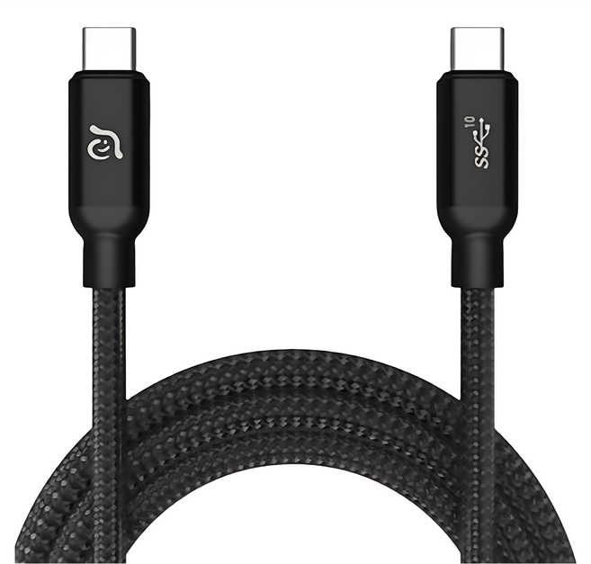 ADAM elements 亞果元素 CASA C100+ USB3.1 Gen 2 USB-C 100W充電傳輸線 支援4K高畫質輸出 尼龍編織線材, 1m, 黑色, 1條