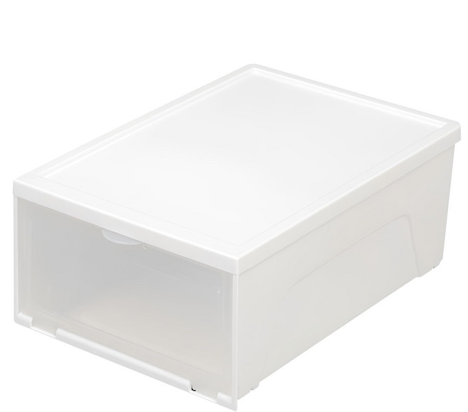 IRIS OHYAMA 愛麗思歐雅瑪 透明收納鞋盒 NSB-340, 白色, 6個