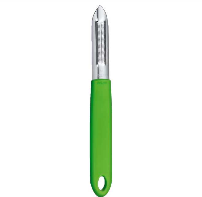 VICTORINOX 瑞士維氏 雙口鋸齒削皮器 瑞士產 不鏽鋼刀刃 165mm, 綠色, 1支