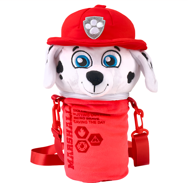 PAW PATROL 汪汪隊立大功 8吋水壺收納包 3歲以上, 毛毛 紅色, 1個