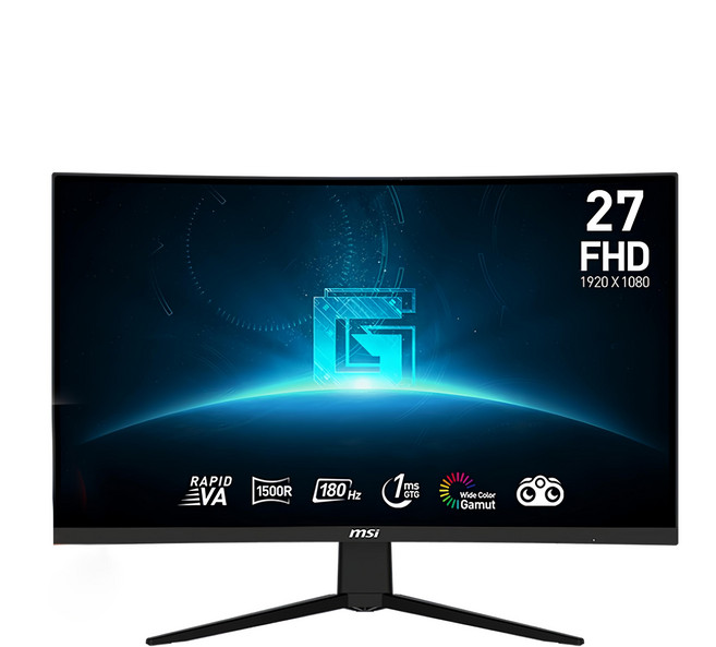 msi 微星 1920 x 1080 曲面電競螢幕 16:9 180Hz, 27吋, G27C3F
