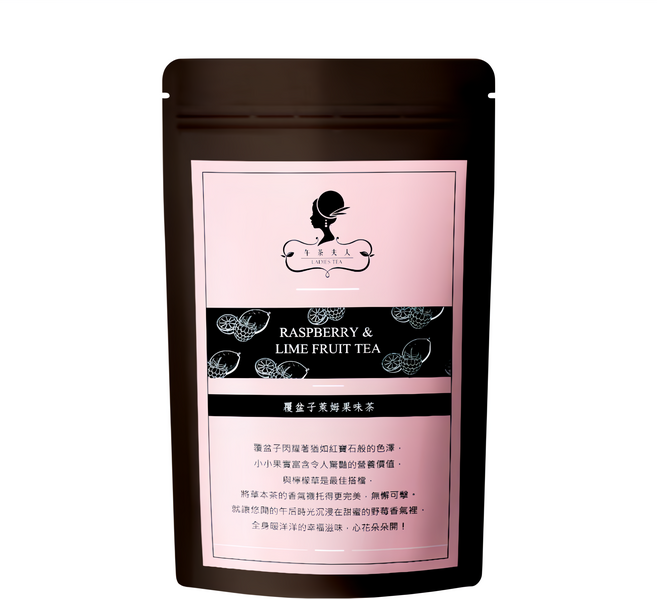 午茶夫人 覆盆子萊姆果味茶包, 3.5g, 8包, 1袋