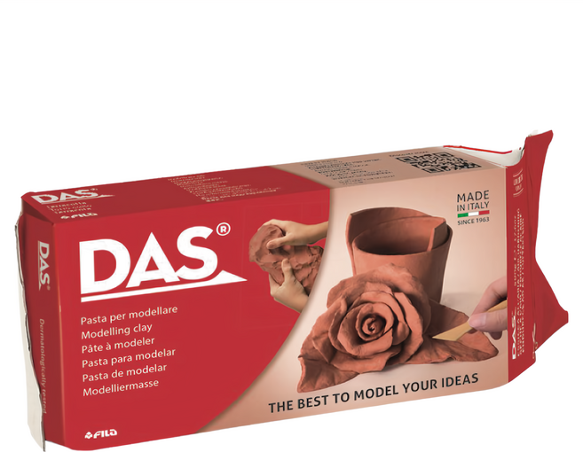 Das 500g 義大利製專業軟陶土, 1個, 土色