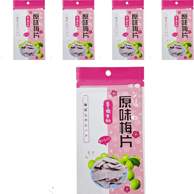 手摘果物 原味梅片, 15g, 5包