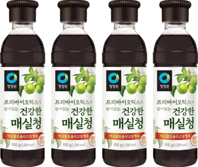 清淨園 大象韓國梅子糖漿, 500ml, 4罐