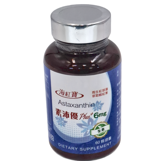 海紅寶 素沛優 PLUS+膠囊食品, 60顆, 580mg, 1罐