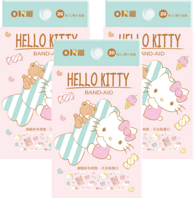 Comfo Pore 康膚寶 OK蹦 KITTY, 20片, 3盒