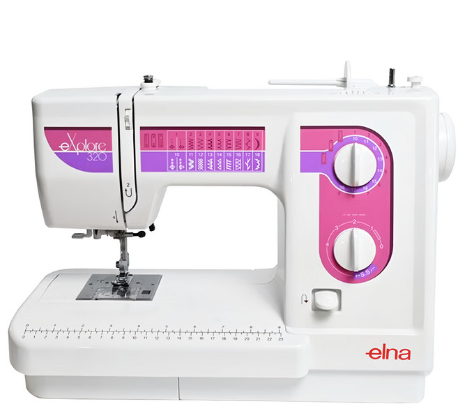 ELNA 縫紉機 9.8kg 原廠保固, elna_eXplore_320, 白色