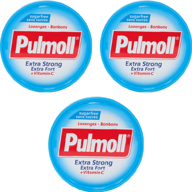 Pulmoll 寶潤 無糖潤喉糖 超涼薄荷, 45g, 3盒