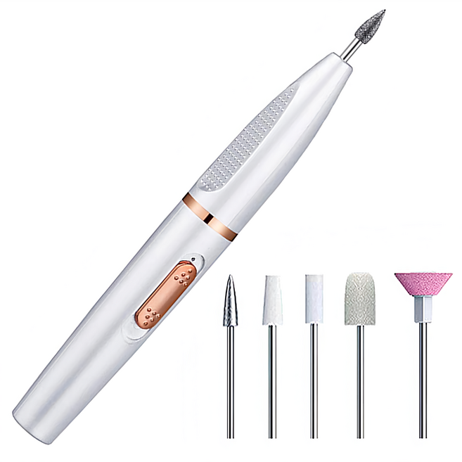 AHOYE 電動美甲打磨器 附打磨頭 5個, 1台, 單一顏色