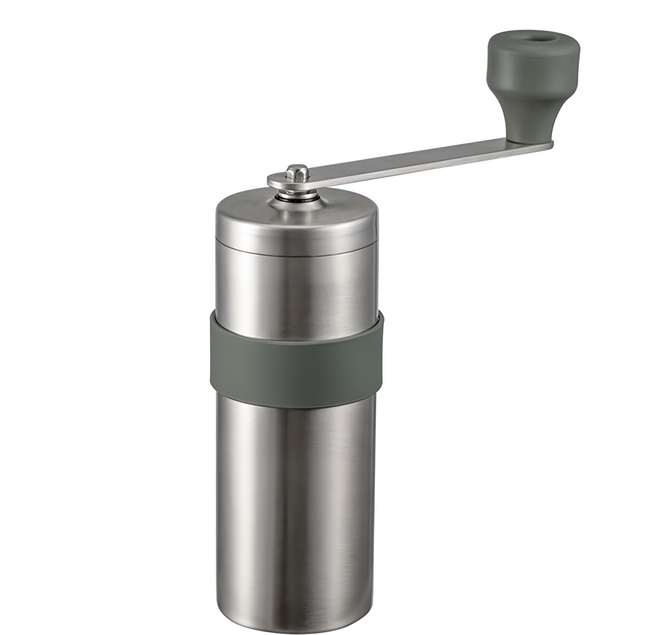 HARIO 好璃奧 V60戶外用金屬磨豆機 130 x 47 x 160mm 300g, 銀色, 1個