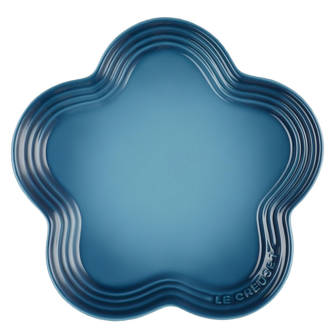 LE CREUSET 花型盤 瓷器 餐盤 19cm 水手藍 1個