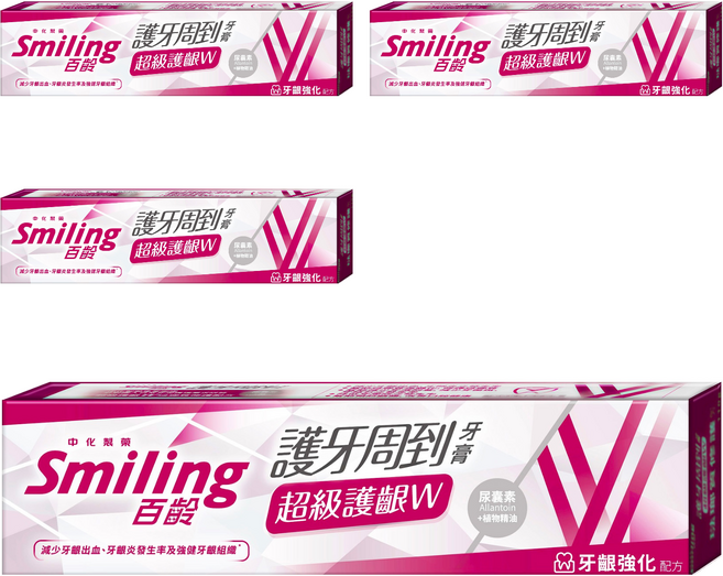 Smiling 百齡 護牙周到 超級護齦W 牙齦強化配方, 110g, 4條